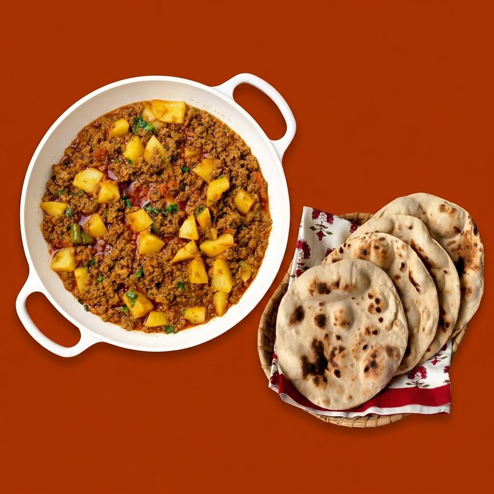Aloo Qeema Lunch Box